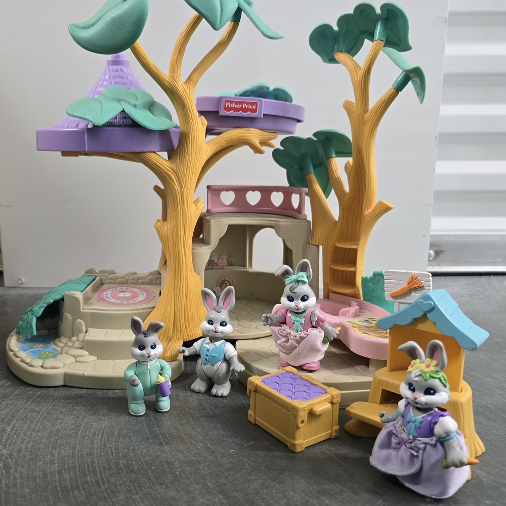 Fisher-Price Bunny Hallow Adventure Playset - Vintage Y2K